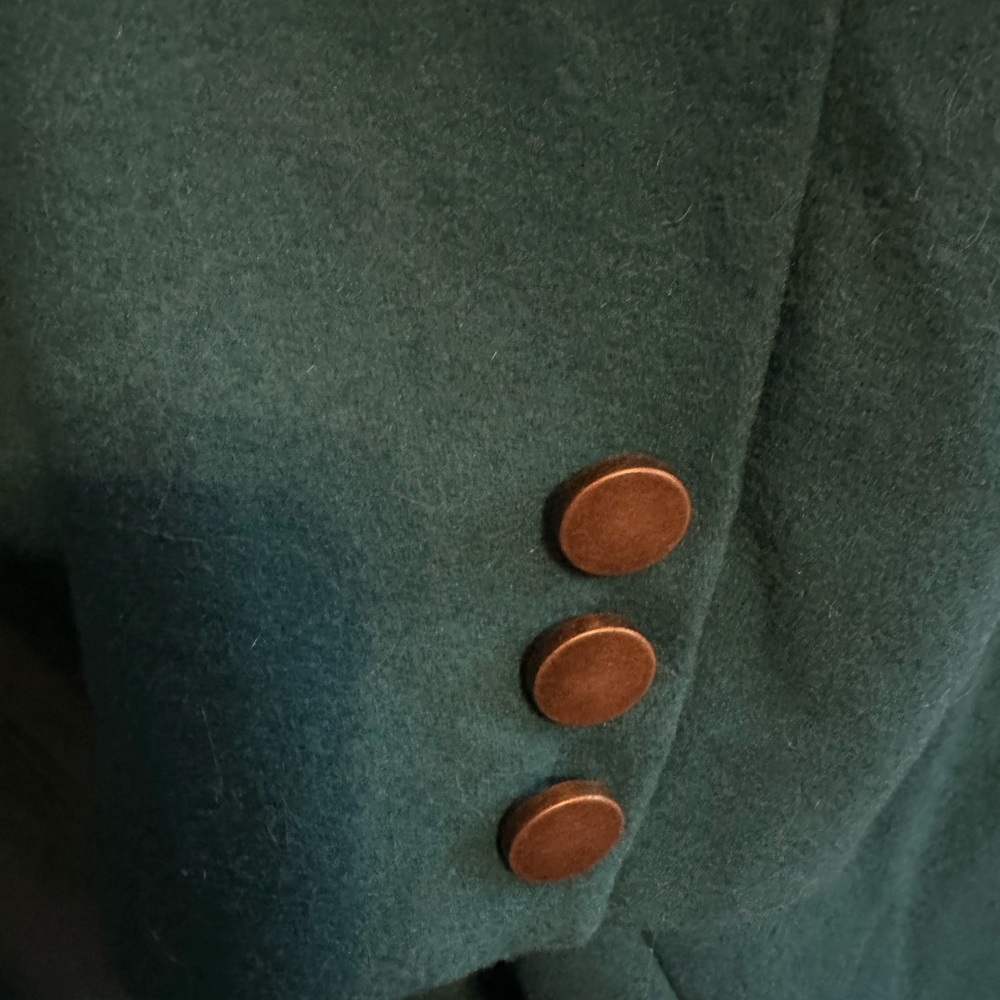 Roaman's Teal Wool Coat - Picture 10 of 11